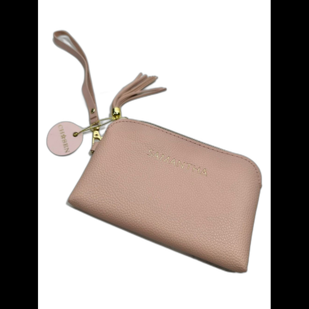 Chosen Samantha Blush Pink Leather Wristlet Wallet NWT One Size Cute Chic Gift